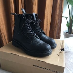 Doc Martens Black Pascal Boot with black stitching